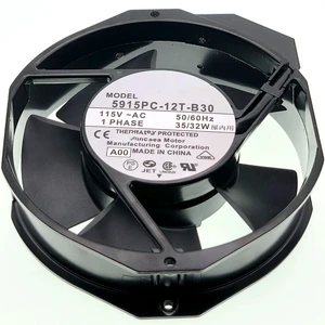 5915PC-12T-B30 115V Cooling Fan, 35/32W 172×150×38MM Metal high Temperature Resistant Fan Enclosure Power Fan 50/60Hz 5915PC-12T-B30 115V Cooling Fan, 35/32W 172×150×38MM Metal high Temperature Resistant Fan Enclosure Power Fan 50/60Hz