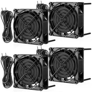 Glooglitter 4 Pack 120v Ac Cooling Muffin Fans, Exhaust Fans, 80mm | Waterproof Design, 18w High Speed Cooling, 50, 000 Hour Lifespan, Ideal for Ventilation, Equipment and DIY Projects Glooglitter 4 Pack 120v Ac Cooling Muffin Fans, Exhaust Fans, 80mm | Waterproof Design, 18w High Speed Cooling, 50, 000 Hour Lifespan, Ideal for Ventilation, Equipment and DIY Projects