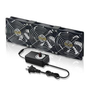 YOWEE BREEZE Computer Fan 3 x 120mm 12V Big Airflow Brushless Cooling Fan | AC 100V - 240V Speed Control Axial Fan, for Cabinet Computer Case Chassis Server Workstation Amplifier Pet Box Cooling YOWEE BREEZE Computer Fan 3 x 120mm 12V Big Airflow Brushless Cooling Fan | AC 100V - 240V Speed Control Axial Fan, for Cabinet Computer Case Chassis Server Workstation Amplifier Pet Box Cooling