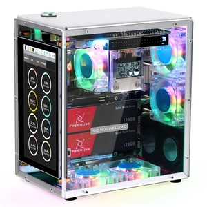 FREENOVE Raspberry Pi 5 Case Kit Pro, Dual M.2 NVMe SSD Slots, 5 PWM ARGB Fans Light Sync, CPU Tower Cooler, 4.3" Touchscreen, Stereo Speakers, 3.5 mm Audio (SSD NOT Included) FREENOVE Raspberry Pi 5 Case Kit Pro, Dual M.2 NVMe SSD Slots, 5 PWM ARGB Fans Light Sync, CPU Tower Cooler, 4.3" Touchscreen, Stereo Speakers, 3.5 mm Audio (SSD NOT Included)