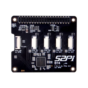 GeeekPi Quad FPC PCIe HAT for Raspberry Pi 5, B14 HAT 1 to 4 PCIe Interface with 40Pin GPIO Pin Header for Raspberry Pi 5 GeeekPi Quad FPC PCIe HAT for Raspberry Pi 5, B14 HAT 1 to 4 PCIe Interface with 40Pin GPIO Pin Header for Raspberry Pi 5