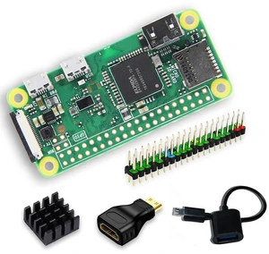 SANOOV Raspberry Pi Zero W | Aluminum Heatsink,USB OTG Cable,Mini HDMI-USB Adapter,40 Pin Header,Pi Zero W Board Included,Ideal for AI,IoT,DIY Projects SANOOV Raspberry Pi Zero W | Aluminum Heatsink,USB OTG Cable,Mini HDMI-USB Adapter,40 Pin Header,Pi Zero W Board Included,Ideal for AI,IoT,DIY Projects