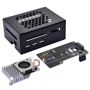 GeeekPi Metal Case with N04 PCIe M.2 Key-M NVMe SSD PCIe Peripheral Board for Raspberry Pi 5, with Official Active Cooler GeeekPi Metal Case with N04 PCIe M.2 Key-M NVMe SSD PCIe Peripheral Board for Raspberry Pi 5, with Official Active Cooler