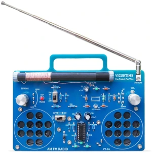 VIGURTIME AM/FM Radio Kit | Soldering Project DIY Kit for Practicing Teaching Electronics | Stereo | Great STEM Project and Gift | Upgraded Version VT-16 VIGURTIME AM/FM Radio Kit | Soldering Project DIY Kit for Practicing Teaching Electronics | Stereo | Great STEM Project and Gift | Upgraded Version VT-16