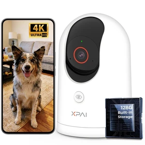 xpai 4K UHD Indoor Camera, 128G Built-in Storage No Subscription,Pet Camera Indoor with Phone App,Work as Baby Monitor/Cat/Dog Camera,360°Pan&Tilt,Two-Way Talk,Privacy Mode,AI Tracking/Detection xpai 4K UHD Indoor Camera, 128G Built-in Storage No Subscription,Pet Camera Indoor with Phone App,Work as Baby Monitor/Cat/Dog Camera,360°Pan&Tilt,Two-Way Talk,Privacy Mode,AI Tracking/Detection