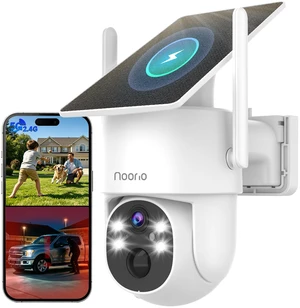 Noorio Solar Security Camera Outdoor Wireless, 2K Dual WiFi Night Vision | 2.4/5GHz WiFi 6, 360° PTZ, Full Color Night Vision, IP65 Waterproof, SD/Cloud Storage, 2-Way Audio, AI Detection Noorio Solar Security Camera Outdoor Wireless, 2K Dual WiFi Night Vision | 2.4/5GHz WiFi 6, 360° PTZ, Full Color Night Vision, IP65 Waterproof, SD/Cloud Storage, 2-Way Audio, AI Detection