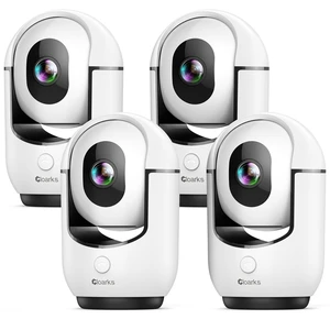 Cloarks 2K Pan/Tilt Security Camera, WiFi Indoor Cameras for Home Security with AI Motion Detection, Pet/Dog/Baby Camera with Phone App, 2-Way Audio, 24/7, Siren, TF/Cloud Storage, 4 Pack Cloarks 2K Pan/Tilt Security Camera, WiFi Indoor Cameras for Home Security with AI Motion Detection, Pet/Dog/Baby Camera with Phone App, 2-Way Audio, 24/7, Siren, TF/Cloud Storage, 4 Pack