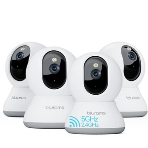 blurams Indoor Cameras for Home Security, 2K Pet Camera with Phone App, 5GHz/2.4GHz Dual-Band, 360° PTZ Indoor Cameras, 2-Way Talk, Motion Tracking, 4Pack