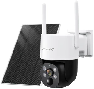 xmartO Wire-Free PTZ 4MP 2K AI Tracking Solar Security Camera | 5G Dual Band WiFi6, All-Weather Continuous Solar Charging, Floodlights, SD/NVR/Cloud Storage, No Monthly Fees