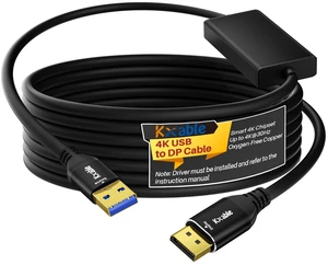 4K USB to DisplayPort Cable 6FT, Unidirectional USB A 3.0 to DP HD Audio Video, Real 4K Chipset, for TV, Projector, Monitor, Only Support Windows 11/10/8/8.1/7 and Mac OS, Note: Need to Install Driver 4K USB to DisplayPort Cable 6FT, Unidirectional USB A 3.0 to DP HD Audio Video, Real 4K Chipset, for TV, Projector, Monitor, Only Support Windows 11/10/8/8.1/7 and Mac OS, Note: Need to Install Driver