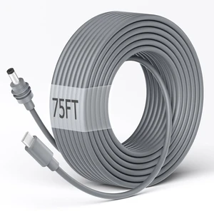 75FT Starlink Mini USB C to DC Power Cable PD 100W+ USB Type C to DC Cord | Starlink Mini Accessories Cable, Compatible with Power Bank 20V/5A 100W+ PD Source, Waterproof Gray 18AWG 75FT/23M 75FT Starlink Mini USB C to DC Power Cable PD 100W+ USB Type C to DC Cord | Starlink Mini Accessories Cable, Compatible with Power Bank 20V/5A 100W+ PD Source, Waterproof Gray 18AWG 75FT/23M