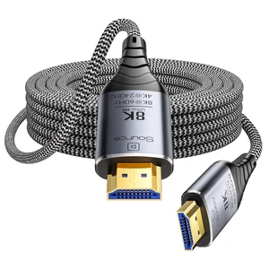 Fiber Optic HDMI Cable 65ft, 8K Long Active HDMI 2.1 Cable 48Gbps Ultra High Speed Braided 8K@60Hz 4K@120Hz, Dynamic HDR, eARC, HDCP 2.2&2.3, 3D, for Laptop, PC, PS5, Xbox, HDTV, Projectorr, Monitor Fiber Optic HDMI Cable 65ft, 8K Long Active HDMI 2.1 Cable 48Gbps Ultra High Speed Braided 8K@60Hz 4K@120Hz, Dynamic HDR, eARC, HDCP 2.2&2.3, 3D, for Laptop, PC, PS5, Xbox, HDTV, Projectorr, Monitor
