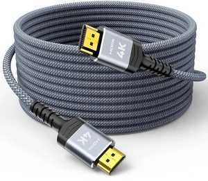 Highwings 4K Fiber Optic 65 FT HDMI Cable High Speed HDMI 2.0 Cables | 18Gbps Braided HDMI Cord, 4K HDR, HDR10, HDCP 2.2, ARC, Compatible with TV/HDTV/PS5/Blu-ray
