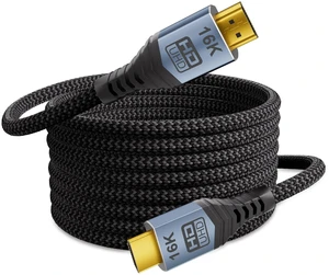 MOPOCHG 16K 10K 8K HDMI 2.2 Cable 16FT/5M, 96Gbps Ultra High Speed Hdmi Braided Cord Support 16K@60Hz 8K@240Hz 4K@480Hz, HDCP 2.2 & 2.3, HDR 10,eARC, DTS:X, for Roku TV/PS5/Blu-ray, Home Theater MOPOCHG 16K 10K 8K HDMI 2.2 Cable 16FT/5M, 96Gbps Ultra High Speed Hdmi Braided Cord Support 16K@60Hz 8K@240Hz 4K@480Hz, HDCP 2.2 & 2.3, HDR 10,eARC, DTS:X, for Roku TV/PS5/Blu-ray, Home Theater