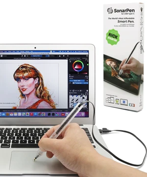 SonarPen (USB C): Pressure Sensitive Stylus for iPhone, Android & Mac Black SonarPen (USB C): Pressure Sensitive Stylus for iPhone, Android & Mac Black