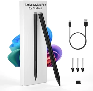 Surface Pen - Premium, 4096 Finest Control, Rechargeable, Palm Rejection | Stylus Pen for Surface Pro 12/11/10/9/8/7+/7/X/6/5/4/3,Go/Book/Laptop/Studio, Magnetic,Right-click,Eraser,Touch Cap,3 Tips Surface Pen - Premium, 4096 Finest Control, Rechargeable, Palm Rejection | Stylus Pen for Surface Pro 12/11/10/9/8/7+/7/X/6/5/4/3,Go/Book/Laptop/Studio, Magnetic,Right-click,Eraser,Touch Cap,3 Tips