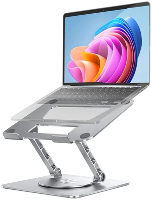 VAJUN Rotating Laptop Stand, 360° Angle Swivel, Height Adjustable for Neck/Shoulder Health, Solid Aluminum Base, Fits 10"-17" Laptop & Tablet (Silver) VAJUN Rotating Laptop Stand, 360° Angle Swivel, Height Adjustable for Neck/Shoulder Health, Solid Aluminum Base, Fits 10"-17" Laptop & Tablet (Silver)