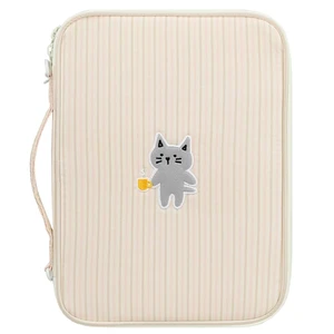 Kimhachan Stripe Kitty 11 Inch Tablet Pouch with Handle | Vintage-Inspired Fabric Cute Laptop Case Sleeve for Women (Pink x Beige) Kimhachan Stripe Kitty 11 Inch Tablet Pouch with Handle | Vintage-Inspired Fabric Cute Laptop Case Sleeve for Women (Pink x Beige)