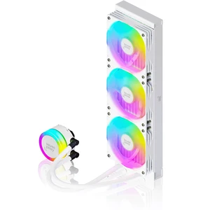 Levelplay Combat Liquid 360 SE AIO CPU Cooler - TDP 300W, ARGB Pump Cover, 360mm Radiator Cooling, 360 Single-Frame Fans, AMD AM5 / AM4 & Intel LGA 1851 / LGA 1700 Compatible - White Levelplay Combat Liquid 360 SE AIO CPU Cooler - TDP 300W, ARGB Pump Cover, 360mm Radiator Cooling, 360 Single-Frame Fans, AMD AM5 / AM4 & Intel LGA 1851 / LGA 1700 Compatible - White