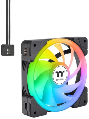 Thermaltake SWAFAN EX 12 ARGB PC Cooling Fan/ 3-Fan pcak/ 500~2000 RPM/Magnetic Connection/Reversable Blades/sync with MB RGB Software/ 120mm / White Thermaltake SWAFAN EX 12 ARGB PC Cooling Fan/ 3-Fan pcak/ 500~2000 RPM/Magnetic Connection/Reversable Blades/sync with MB RGB Software/ 120mm / White