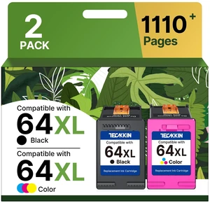 64XL Ink Cartridges Black/Color Combo Pack Compatible for HP Ink 64 HP 64XL | for HP 64 Ink Work with HP Envy Photo 7855 7858 7155 7120 6252 6255 6258 7164 7864 Tango Tango X Printer 64XL Ink Cartridges Black/Color Combo Pack Compatible for HP Ink 64 HP 64XL | for HP 64 Ink Work with HP Envy Photo 7855 7858 7155 7120 6252 6255 6258 7164 7864 Tango Tango X Printer