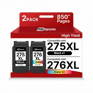 PG-275XL/CL-276XL for Canon 275 and 276 Ink Cartridges High Yield (2 Pack) | for Canon Ink 275 and 276 for Canon Pixma TR4722 TS3720 TS3722 TR4700 TR4720 TS3700 TS3522 TS3520 TS3500 TR4723 TR4725 PG-275XL/CL-276XL for Canon 275 and 276 Ink Cartridges High Yield (2 Pack) | for Canon Ink 275 and 276 for Canon Pixma TR4722 TS3720 TS3722 TR4700 TR4720 TS3700 TS3522 TS3520 TS3500 TR4723 TR4725