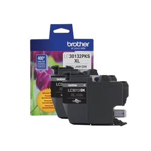 Brother Genuine LC30132PKS 2-Pack High Yield Black Ink Cartridges, Page Yield Up to 400 Pages/Cartridge, LC3013 Brother Genuine LC30132PKS 2-Pack High Yield Black Ink Cartridges, Page Yield Up to 400 Pages/Cartridge, LC3013