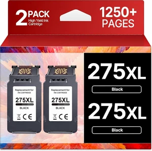 PG-275 Black Ink Cartridge Replacement for Canon 275 Black Ink Canon 275XL to Use with 275XL Ink Cartridege for Canon Printers PIXMA TR4720 TS3522 TR4700 TS3722 TS3500 TS3520 TS3720 TR4722 (2 Black) PG-275 Black Ink Cartridge Replacement for Canon 275 Black Ink Canon 275XL to Use with 275XL Ink Cartridege for Canon Printers PIXMA TR4720 TS3522 TR4700 TS3722 TS3500 TS3520 TS3720 TR4722 (2 Black)