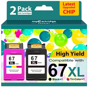 High Yield 67XL Ink Cartridges Black/Color Combo Pack Replace for HP Ink 67 | 67XL HP Printer Ink Works with DeskJet 2855e 2800e 2755e 4255e 2700 2827e 4200e 4155e 2700e Envy 6055e 6000 6455e 6400 High Yield 67XL Ink Cartridges Black/Color Combo Pack Replace for HP Ink 67 | 67XL HP Printer Ink Works with DeskJet 2855e 2800e 2755e 4255e 2700 2827e 4200e 4155e 2700e Envy 6055e 6000 6455e 6400