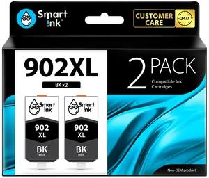 Smart Ink Compatible Ink Cartridge Replacement for HP 902XL 902 XL (2 Black, Combo Pack) to use with OfficeJet Pro 6978 6968 6970 6975 6960 Officejet 6962 6958 6950 6954 6951 6956 6961 6963 6964 6966 Smart Ink Compatible Ink Cartridge Replacement for HP 902XL 902 XL (2 Black, Combo Pack) to use with OfficeJet Pro 6978 6968 6970 6975 6960 Officejet 6962 6958 6950 6954 6951 6956 6961 6963 6964 6966