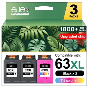 63XL Ink Cartridges Black and Color Replacement for HP Ink 63 XL Combo Pack | for HP 63XL Ink Cartridge Combo Pack Work for HP OfficeJet 3830 4650 5255 Envy 4520 4512 Deskjet 1112 3630 63XL Ink Cartridges Black and Color Replacement for HP Ink 63 XL Combo Pack | for HP 63XL Ink Cartridge Combo Pack Work for HP OfficeJet 3830 4650 5255 Envy 4520 4512 Deskjet 1112 3630