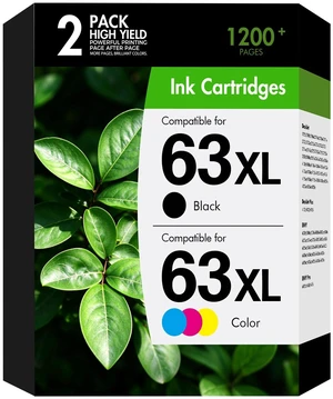 63 63XL 4520 3830 Ink Cartridge Black and Color Combo Pack Compatible for HP63XL Black/Color Work for HP Envy 4520 4512 Officejet 3830 4650 5258 5255 4655 5200 Deskjet 2130 Printer 63 63XL 4520 3830 Ink Cartridge Black and Color Combo Pack Compatible for HP63XL Black/Color Work for HP Envy 4520 4512 Officejet 3830 4650 5258 5255 4655 5200 Deskjet 2130 Printer