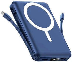 Gawegar for MagSafe Portable Charger, 10000mAh Magnetic Power Bank, Blue | 2 Built-in USB-C Cables, 20W PD Fast Charge, LED Digital Display, Travel Essential Battery Pack for iPhone 18/17/16-12 Series Gawegar for MagSafe Portable Charger, 10000mAh Magnetic Power Bank, Blue | 2 Built-in USB-C Cables, 20W PD Fast Charge, LED Digital Display, Travel Essential Battery Pack for iPhone 18/17/16-12 Series