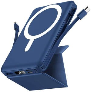eailgeu for MagSafe Power Bank 10000mAh, Magnetic Portable Charger, Stand | 20W Fast Charging Battery Pack, Built-in USB-C Cables, LED Display, Travel Essential for iPhone 18/17/16/15/14/13/12, Blue eailgeu for MagSafe Power Bank 10000mAh, Magnetic Portable Charger, Stand | 20W Fast Charging Battery Pack, Built-in USB-C Cables, LED Display, Travel Essential for iPhone 18/17/16/15/14/13/12, Blue