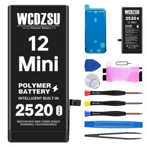 WCDZSU Battery Replacement for iPhone 12 Mini No Pop-up Unknown Part Warning 2520mAh High Capacity 0 Cycle for iPhone 12 Mini with Complete Repair Tool Kit Model A2176 A2398 A2400 A2399 WCDZSU Battery Replacement for iPhone 12 Mini No Pop-up Unknown Part Warning 2520mAh High Capacity 0 Cycle for iPhone 12 Mini with Complete Repair Tool Kit Model A2176 A2398 A2400 A2399