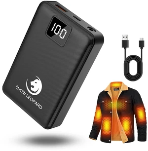 SNOW LEOPARD 12V 16000mAh Power Bank for Heated Jacket Battery Pack | Fast Charging, Replacement Power Bank for 12V Electric Heating Pad/Vests/Hoodie/Chair/Blanket (Not Fit for 5V / 7.4V) SNOW LEOPARD 12V 16000mAh Power Bank for Heated Jacket Battery Pack | Fast Charging, Replacement Power Bank for 12V Electric Heating Pad/Vests/Hoodie/Chair/Blanket (Not Fit for 5V / 7.4V)