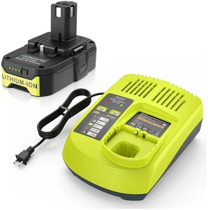 P103 18V 3000mAh Replacement Battery and P117 12V-18V Battery Replacement Charger, Compatible with Ryobi P100 P102 P104 P105 P107 P108 P109 P190 P103 18V 3000mAh Replacement Battery and P117 12V-18V Battery Replacement Charger, Compatible with Ryobi P100 P102 P104 P105 P107 P108 P109 P190