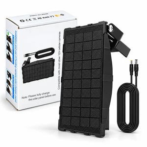 12V/1A Solar Charger Panel Compatible with Reveal X 2.0, X 3.0, X Pro 3.0, Gen 1, SK, XB Cellular Trail Cameras,Built-in Rechargeable Battery
