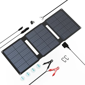 FlexSolar 28W 12V Foldable Solar Panel Trickle Charger Maintainer Kits | Built-in Controller, QC3.0 USB Output. Includes Cigarette Lighter, Alligator Clips, O-rings and OBDII connector FlexSolar 28W 12V Foldable Solar Panel Trickle Charger Maintainer Kits | Built-in Controller, QC3.0 USB Output. Includes Cigarette Lighter, Alligator Clips, O-rings and OBDII connector