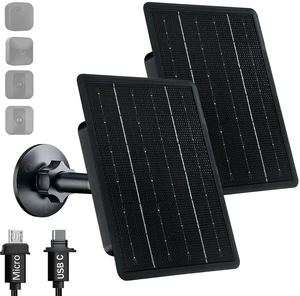 FUTUREZEN 4W Solar Panel for Blink Outdoor 4/3 XT/XT2 Camera, 2 Pack | 3.7V USB-C/Micro USB Solar Charger with 2600mAh Battery, Waterproof Rubber Plug, 10ft Cable, IP66 waterproof FUTUREZEN 4W Solar Panel for Blink Outdoor 4/3 XT/XT2 Camera, 2 Pack | 3.7V USB-C/Micro USB Solar Charger with 2600mAh Battery, Waterproof Rubber Plug, 10ft Cable, IP66 waterproof