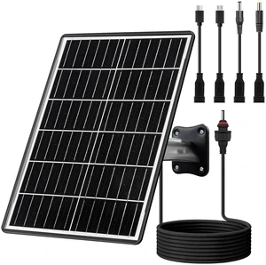 15W Solar Panel Kit with Built-in 16000mAh Battery Voltage: 5V/6V/9V/12V Current: 1.5A Features USB-C, Micro-USB, and DC 2.1/1.7/1.35mm Ports Compatible with All 3G/4G Trail Cameras