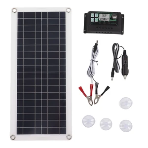 30W Polycrystalline Solar Panel Kit Dual USB Controller | Charges 12V Batteries With Abs Frame, Lightweight Pet Surface, Solar Charger For Rv Boat Marine, Efficient Conversion 30W Polycrystalline Solar Panel Kit Dual USB Controller | Charges 12V Batteries With Abs Frame, Lightweight Pet Surface, Solar Charger For Rv Boat Marine, Efficient Conversion