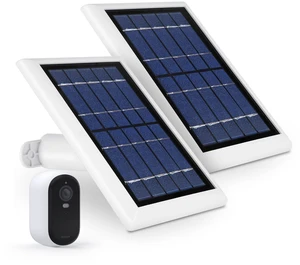 Wasserstein Solar Panel Compatible with Arlo Essential 2K Outdoor Security Camera (2nd Gen) / XL (2nd Gen) & Essential Spotlight (Camera NOT Included) - (2-Pack, White)