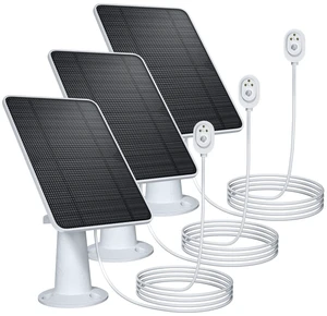 Upgraded Solar Panel Charging Compatible with Pro 5S, Arlo Pro 4, Pro 3, Pro 3 Floodlight, Ultra 2, Ultra, 4W Solar Panel with 9.8ft Charging Cable, IP65 Waterproof, Includes Secure Wall Mount, 3 Pack Upgraded Solar Panel Charging Compatible with Pro 5S, Arlo Pro 4, Pro 3, Pro 3 Floodlight, Ultra 2, Ultra, 4W Solar Panel with 9.8ft Charging Cable, IP65 Waterproof, Includes Secure Wall Mount, 3 Pack