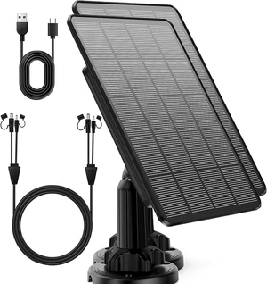 2Pack Updated Solar Panel for Trail Cameras, 12V/1A 6V/1.5A with Builtin 4000mAh Rechargeable Lithium Battery,IP66 Waterproof Hunting Accessory,Compatible with Game Cameras & Deer Feeder 2Pack Updated Solar Panel for Trail Cameras, 12V/1A 6V/1.5A with Builtin 4000mAh Rechargeable Lithium Battery,IP66 Waterproof Hunting Accessory,Compatible with Game Cameras & Deer Feeder