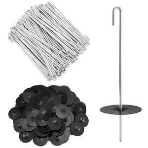 QWORK 200-Pack Stainless Steel Solar Panel Guard Clips with Self-Locking Washers and J Hooks UV-Protected, Animal Guard Fastener Clips for Bird Wire & Pigeon Fencing, 38mm Clip Width QWORK 200-Pack Stainless Steel Solar Panel Guard Clips with Self-Locking Washers and J Hooks UV-Protected, Animal Guard Fastener Clips for Bird Wire & Pigeon Fencing, 38mm Clip Width