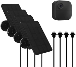 4 Pack Solar Panel for Blink Outdoor 4 (4th Gen) Camera, 4W Solar Panels with USB-C Port, Rubber Plug, IP65 Waterproof, 13.12Ft Cable
