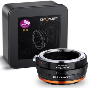 K&F Concept Lens Mount Adapter NIK(G)-NEX IV Manual Focus Compatible with Nikon F (G-Type) Lens and Sony E Mount Camera Body K&F Concept Lens Mount Adapter NIK(G)-NEX IV Manual Focus Compatible with Nikon F (G-Type) Lens and Sony E Mount Camera Body