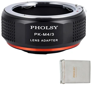 PHOLSY Lens Adapter Compatible with Pentax K Lens and MFT M4/3 Camera | Manual Mount Converter Compatible with Pentax K to Micro Four Thirds, PK to M4/3, PK to MFT PHOLSY Lens Adapter Compatible with Pentax K Lens and MFT M4/3 Camera | Manual Mount Converter Compatible with Pentax K to Micro Four Thirds, PK to M4/3, PK to MFT