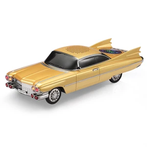 WSTER WS-730 Retro Tailfin Coupe Bluetooth Speaker with Display (Gold) | Retro Tailfin Coupe Design, Display Screen & LED Lights, TWS Stereo & FM Radio, USB/TF Playback, Built-In Mic WSTER WS-730 Retro Tailfin Coupe Bluetooth Speaker with Display (Gold) | Retro Tailfin Coupe Design, Display Screen & LED Lights, TWS Stereo & FM Radio, USB/TF Playback, Built-In Mic